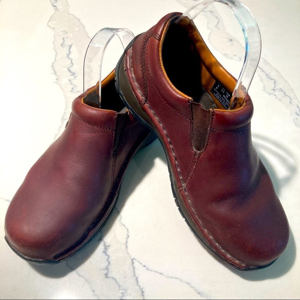 RED WING Sz 6 Leather Round Squarish Slip On Loafers Shoes